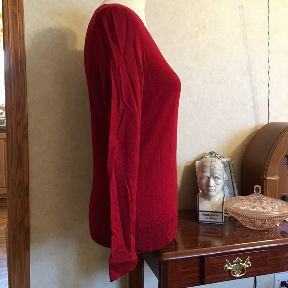NEW TALBOTS MERINO WOOL Wine Red Sweater Size XS - Picture 6 of 8